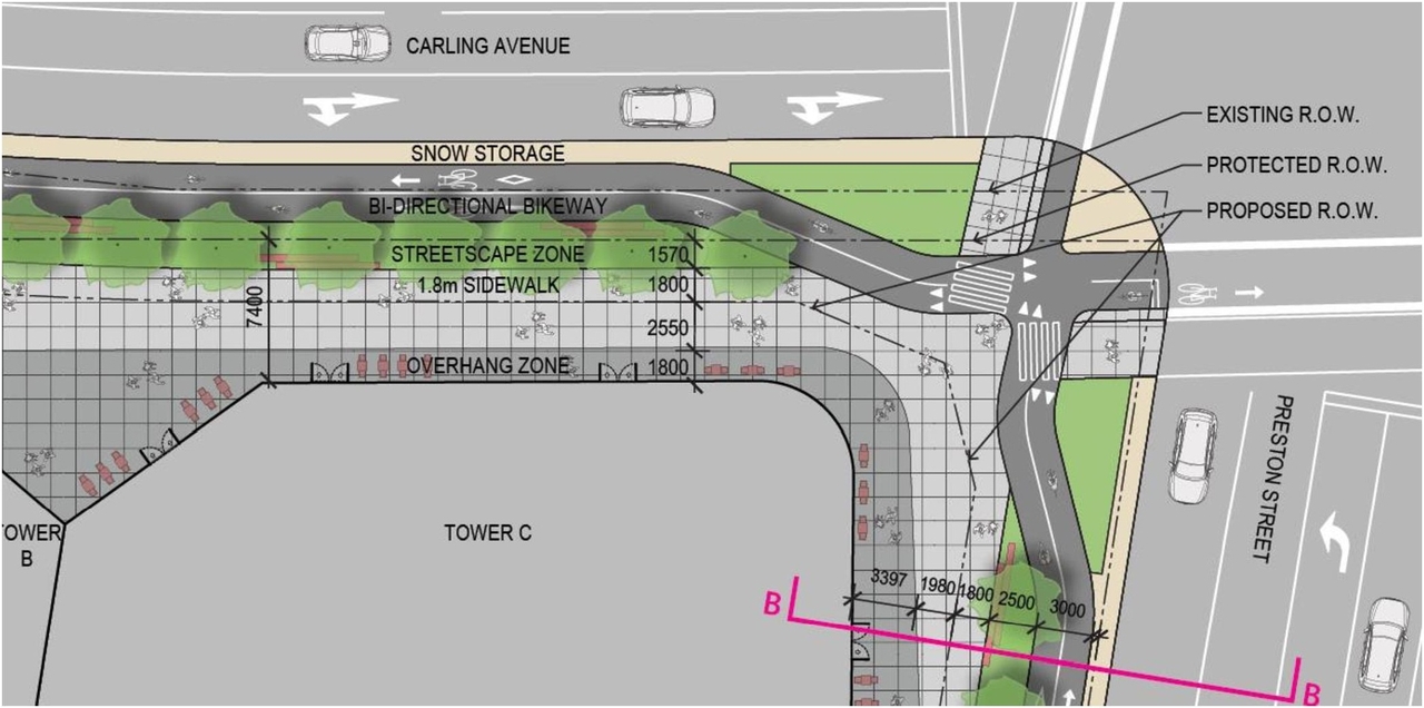 Construction site plan for project from page 40 of the file '2021-10-28 - APPROVED Design Brief and Planning Rationale - D07-12-21-0059'