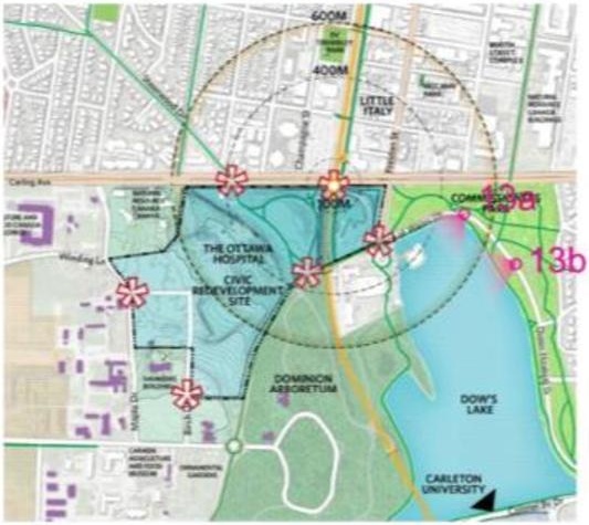 Construction site plan for project from page 52 of the file '2021-10-28 - APPROVED Design Brief and Planning Rationale - D07-12-21-0059'