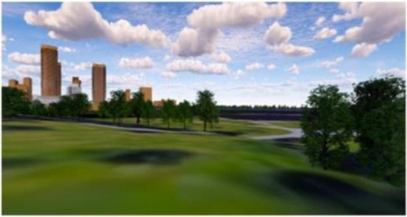 Rendering of building from page 53 of the file '2021-10-28 - APPROVED Design Brief and Planning Rationale - D07-12-21-0059'