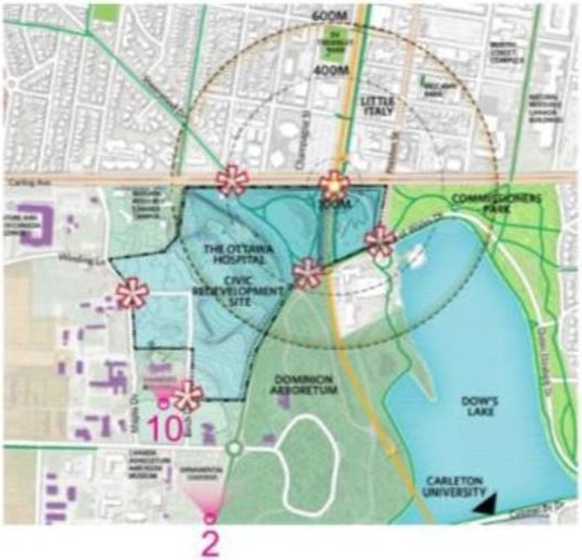 Construction site plan for project from page 54 of the file '2021-10-28 - APPROVED Design Brief and Planning Rationale - D07-12-21-0059'