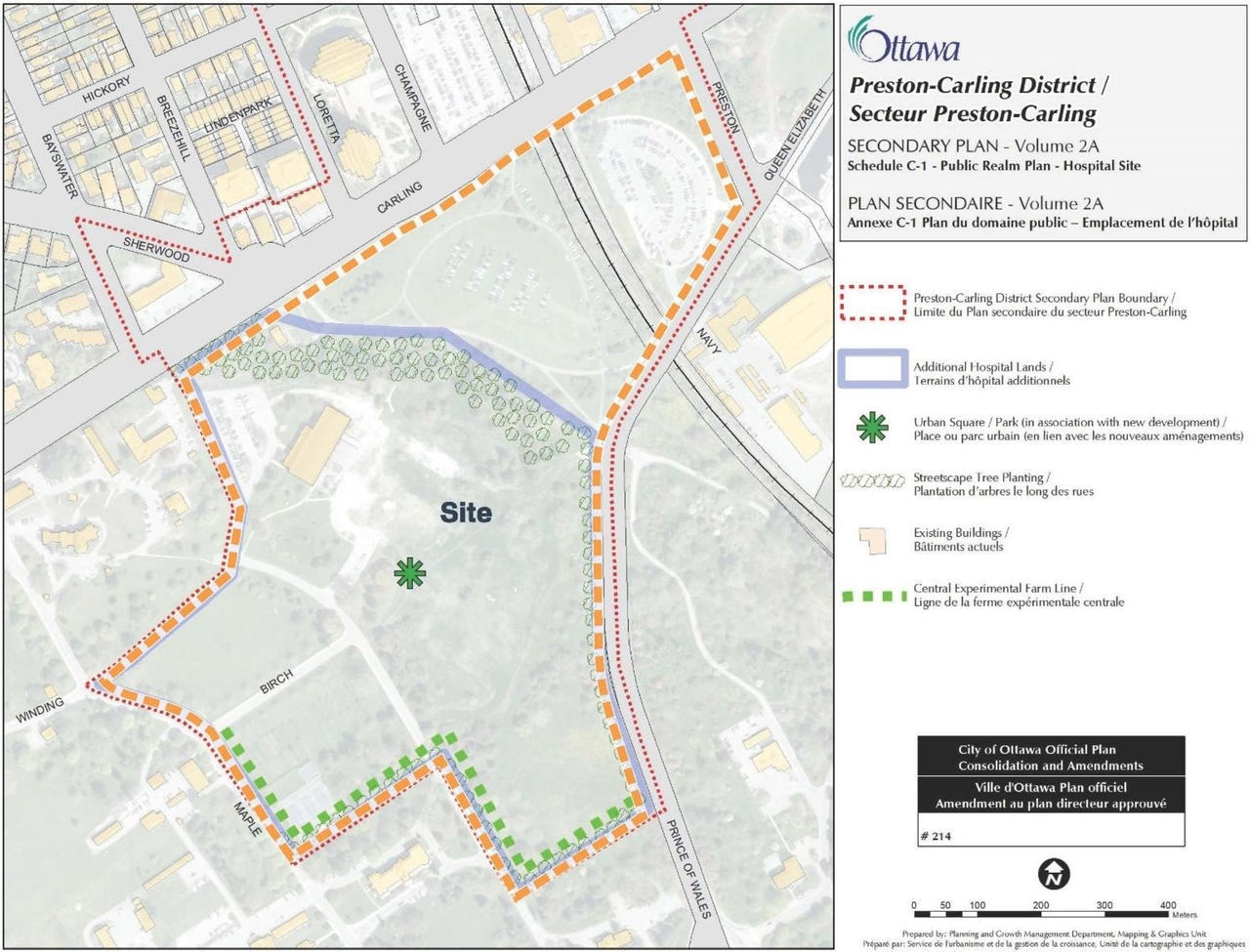 Construction site plan for project from page 75 of the file '2021-10-28 - APPROVED Design Brief and Planning Rationale - D07-12-21-0059'