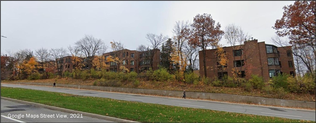 Rendering of building from page 8 of the file '2021-10-28 - APPROVED Design Brief and Planning Rationale - D07-12-21-0059'