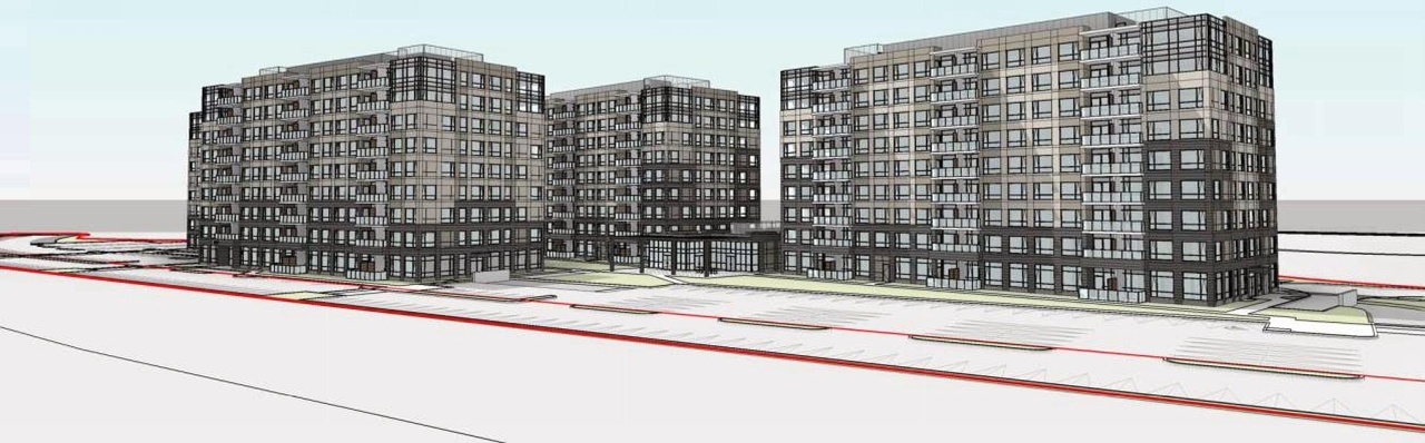 Rendering of building from page 1 of the file '2021-05-18 - Urban Design Brief - D07-12-21-0062'