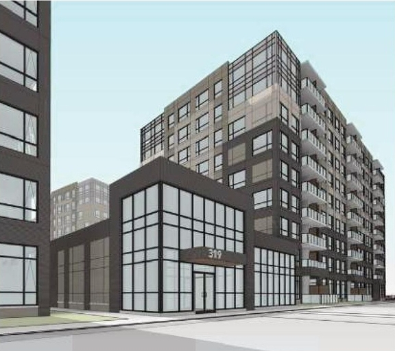 Rendering of building from page 11 of the file '2021-05-18 - Urban Design Brief - D07-12-21-0062'