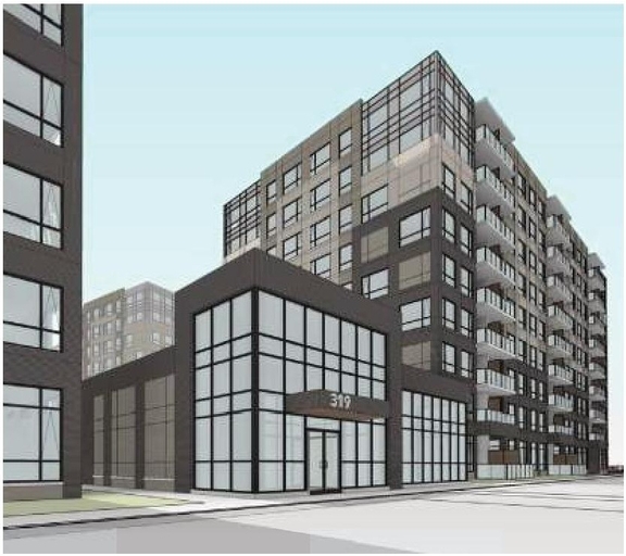 Rendering of building from page 11 of the file '2021-05-18 - Urban Design Brief - D07-12-21-0062'