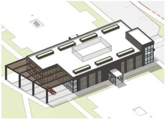 Rendering of building from page 13 of the file '2021-05-18 - Urban Design Brief - D07-12-21-0062'