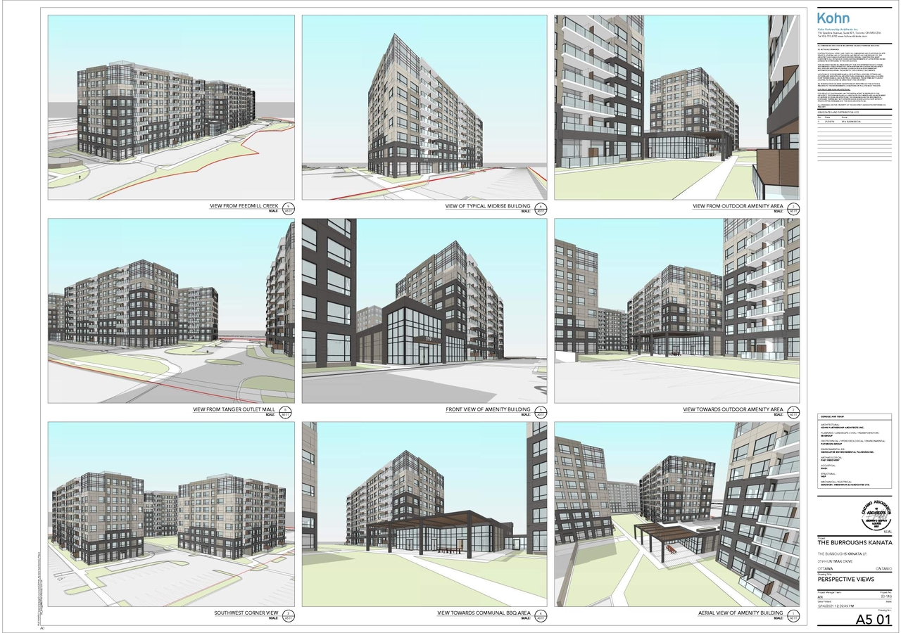 Rendering of building from page 31 of the file '2021-05-18 - Urban Design Brief - D07-12-21-0062'