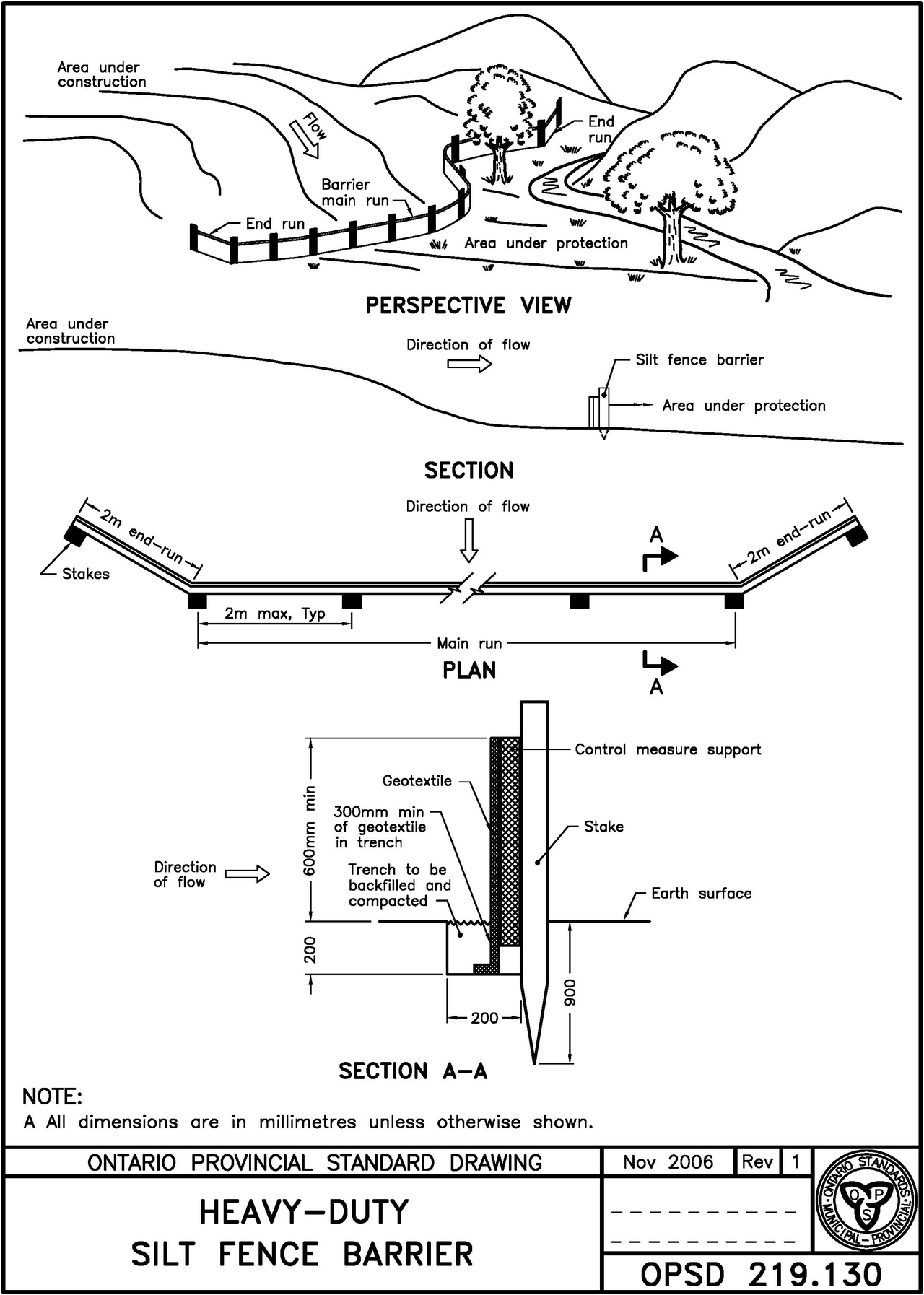 Construction site plan for project from page 1 of the file '2022-07-05 - Perspective Views & Standards Plan - D07-12-21-0066'