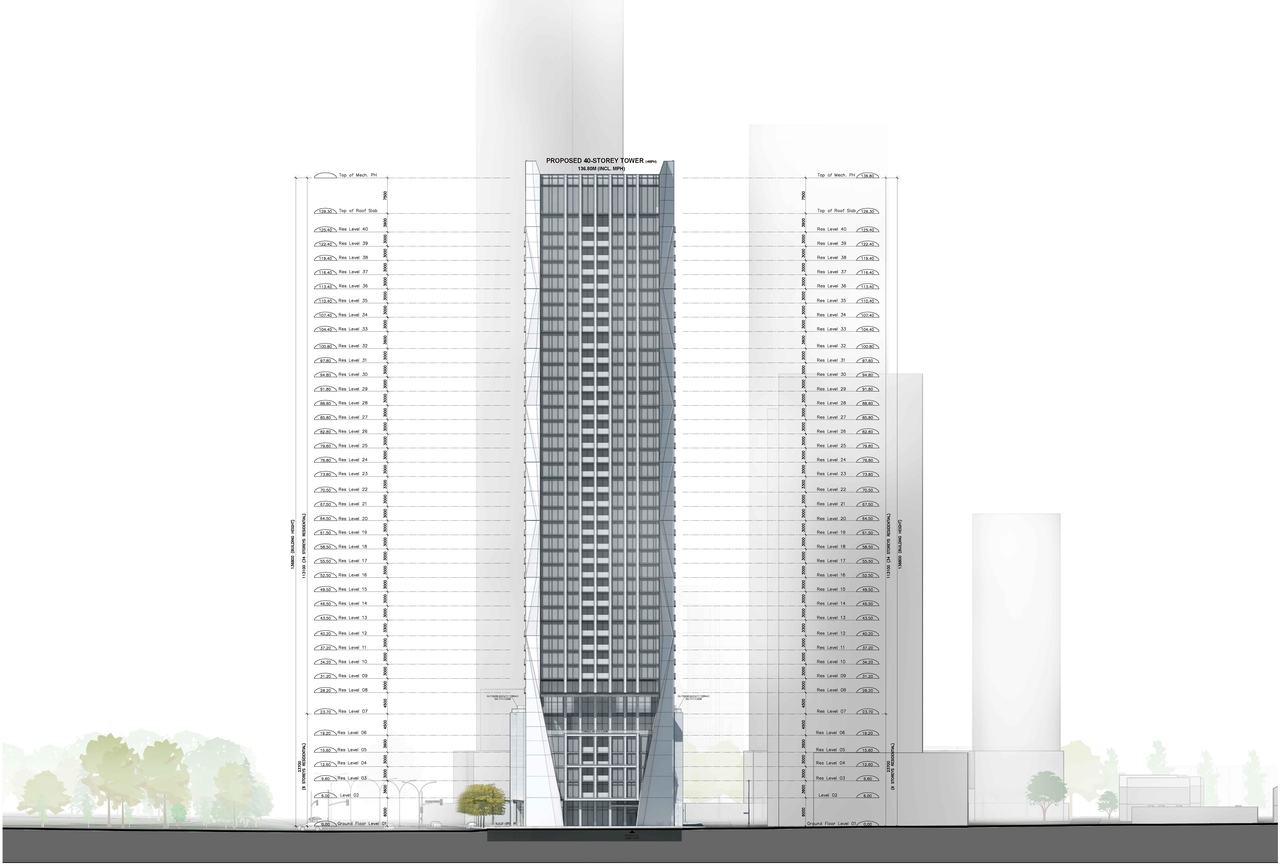 Rendering of building from page 21 of the file '2023-05-05 - Statistics, Floor, Sections, Elevations, Views Plans - D07-12-21-0067'