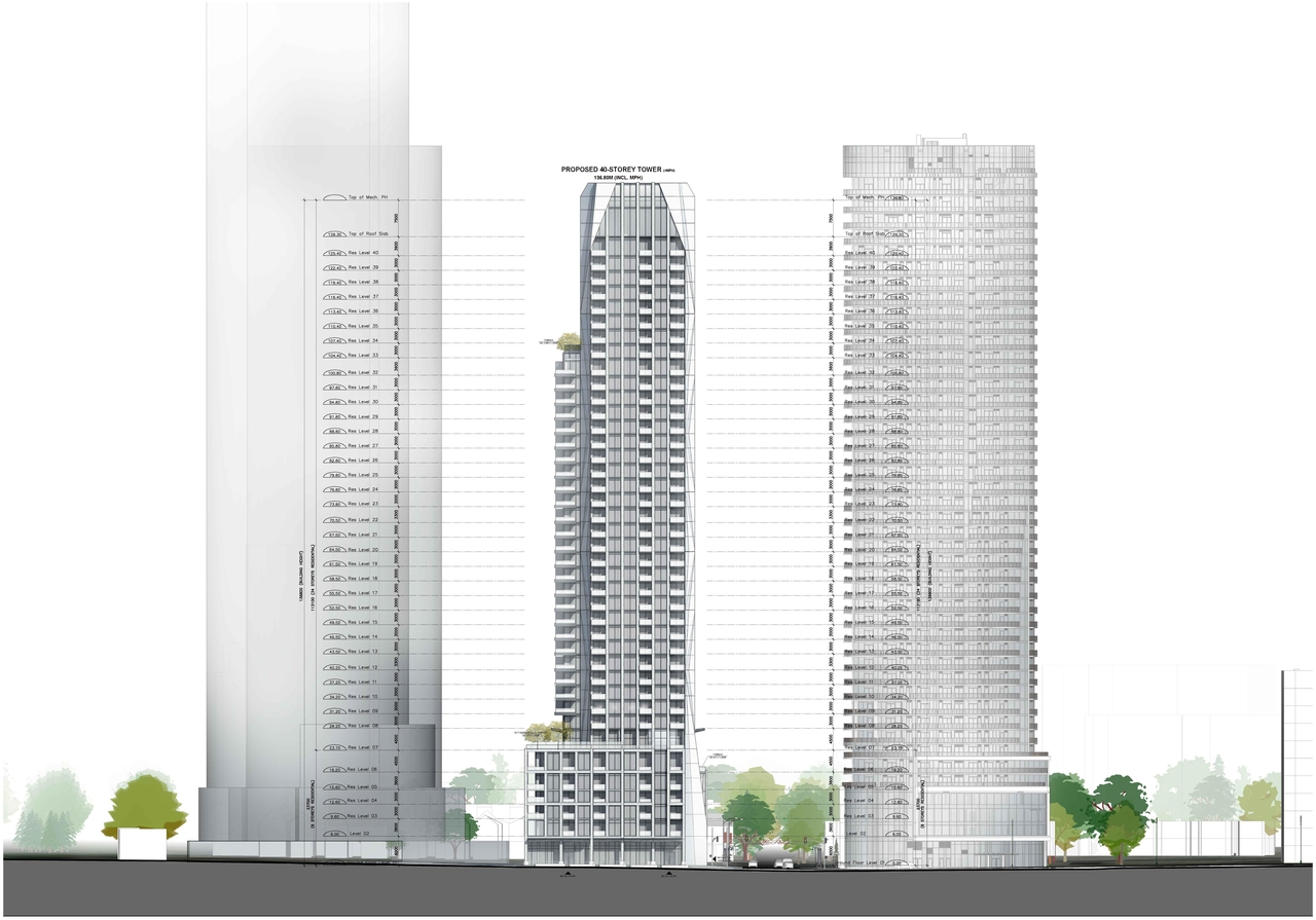 Rendering of building from page 23 of the file '2023-05-05 - Statistics, Floor, Sections, Elevations, Views Plans - D07-12-21-0067'