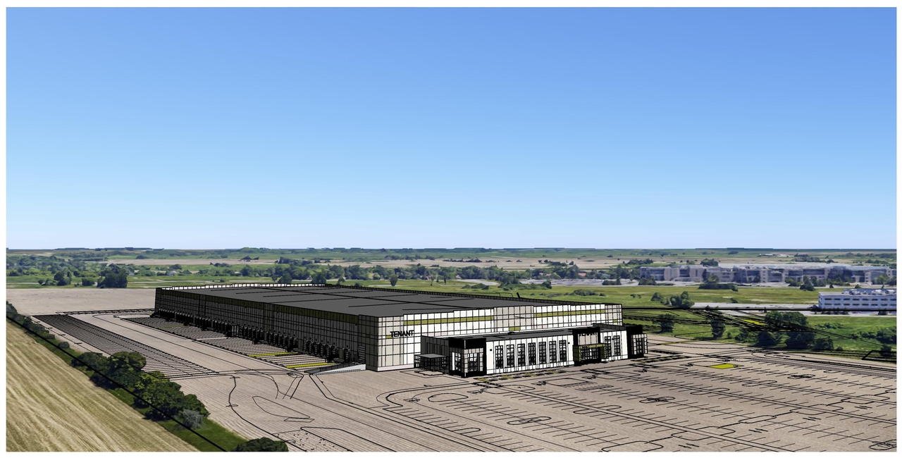 Rendering of building from page 8 of the file '2021-07-26- Design Brief- D07-12-21-0079'