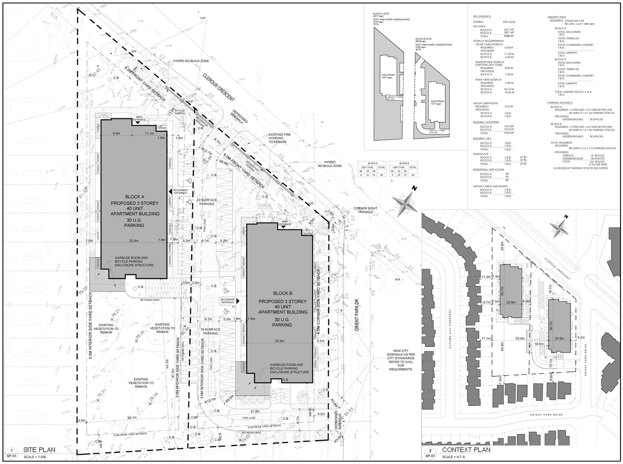 Construction site plan for project from page 23 of the file '2021-06-07 - Design Brief - D07-12-21-0081'