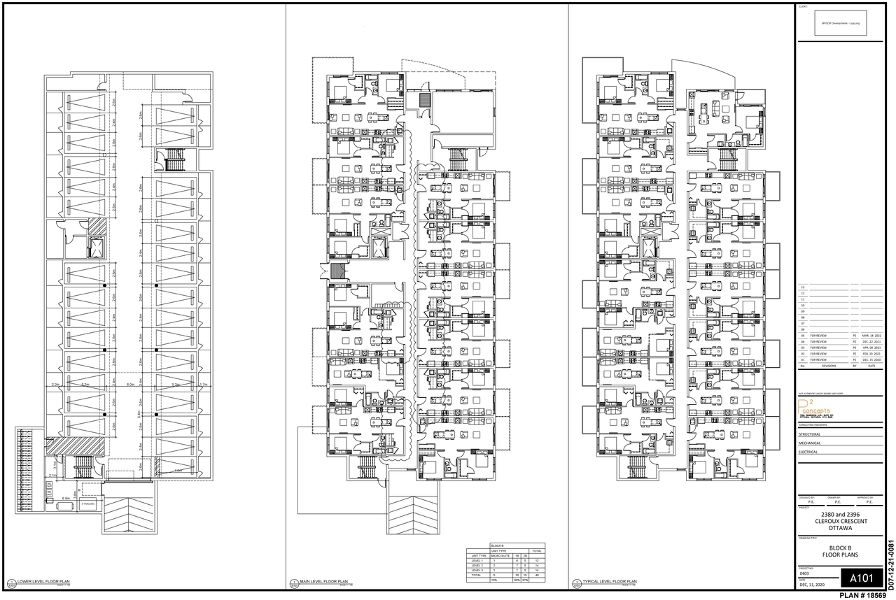 Floor plan for project from page 1 of the file '2022-04-13 - Block B Floor Plans Parking Plan - D07-12-21-0081'