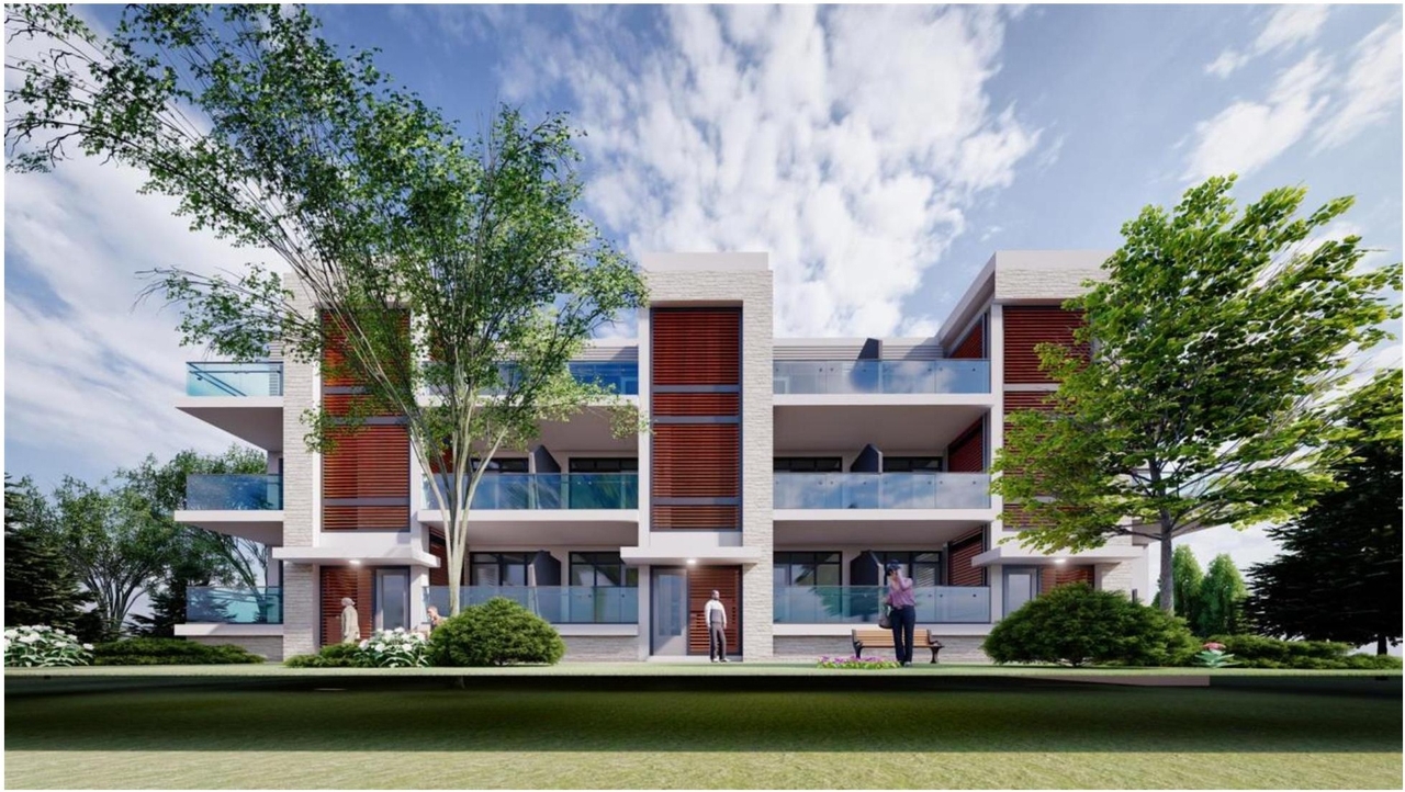 Rendering of building from page 11 of the file '2021-06-16 - Design Brief - D07-12-21-0084'
