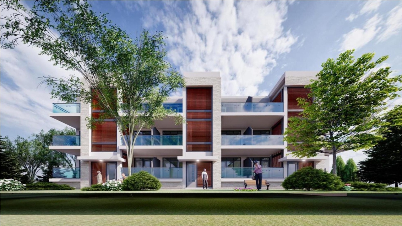 Rendering of building from page 11 of the file '2021-06-16 - Design Brief - D07-12-21-0084'