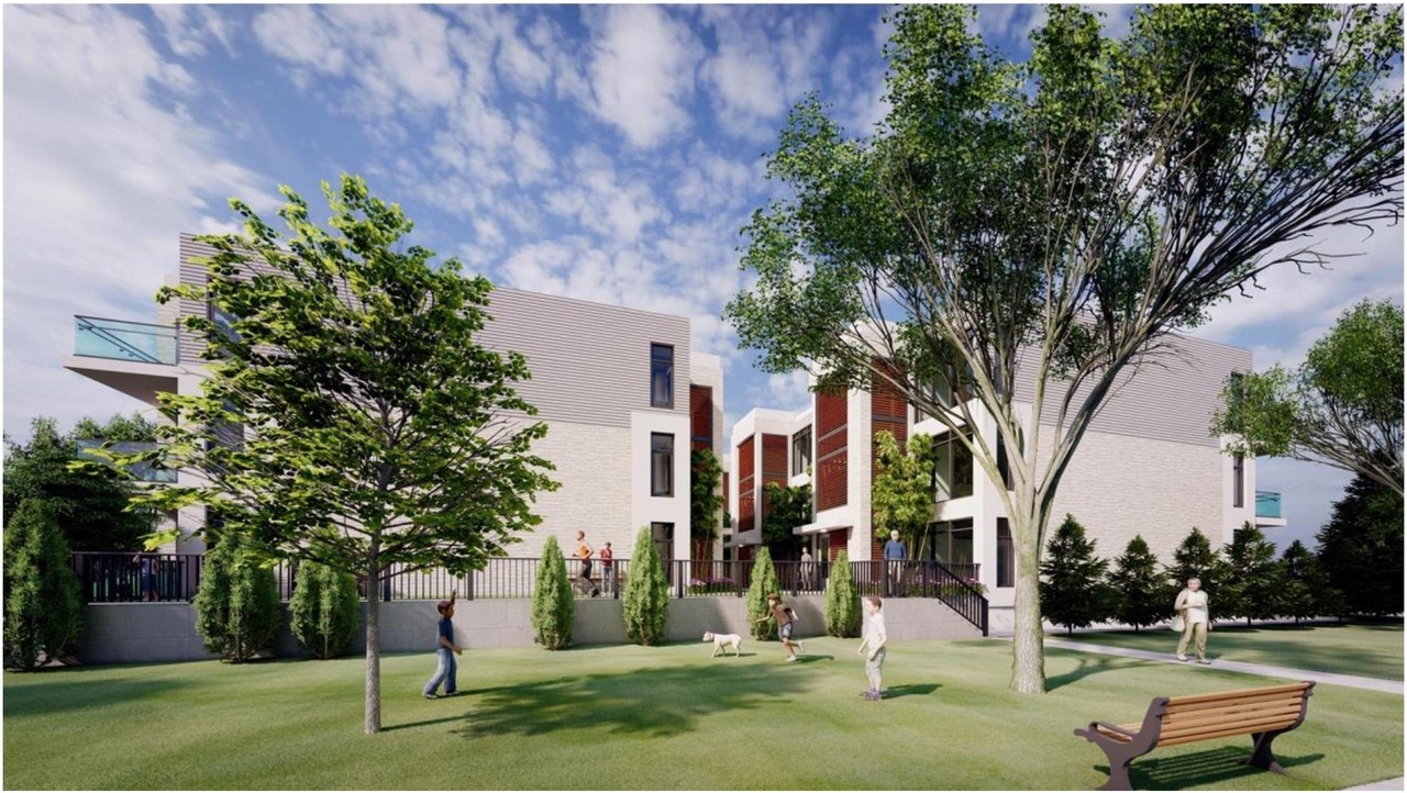 Rendering of building from page 12 of the file '2021-06-16 - Design Brief - D07-12-21-0084'
