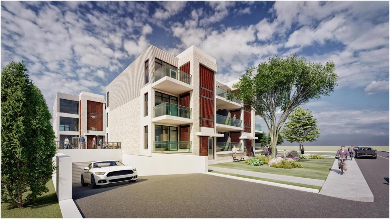 Rendering of building from page 13 of the file '2021-06-16 - Design Brief - D07-12-21-0084'