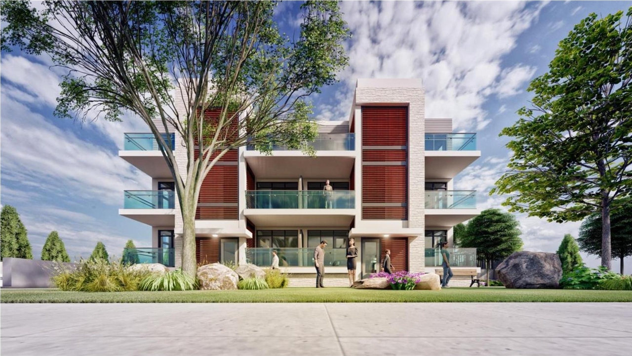 Rendering of building from page 14 of the file '2021-06-16 - Design Brief - D07-12-21-0084'