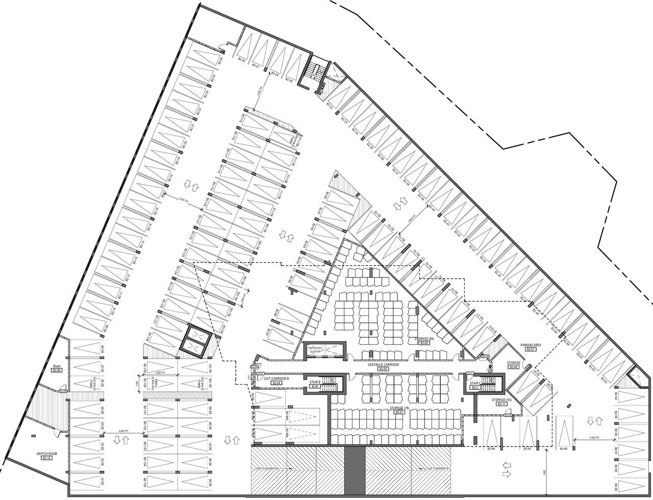 Floor plan for project from page 1 of the file '2021-06-17 - Floor Plan - BASEMENT 2 - TOWER 4 - D07-12-21-0085'