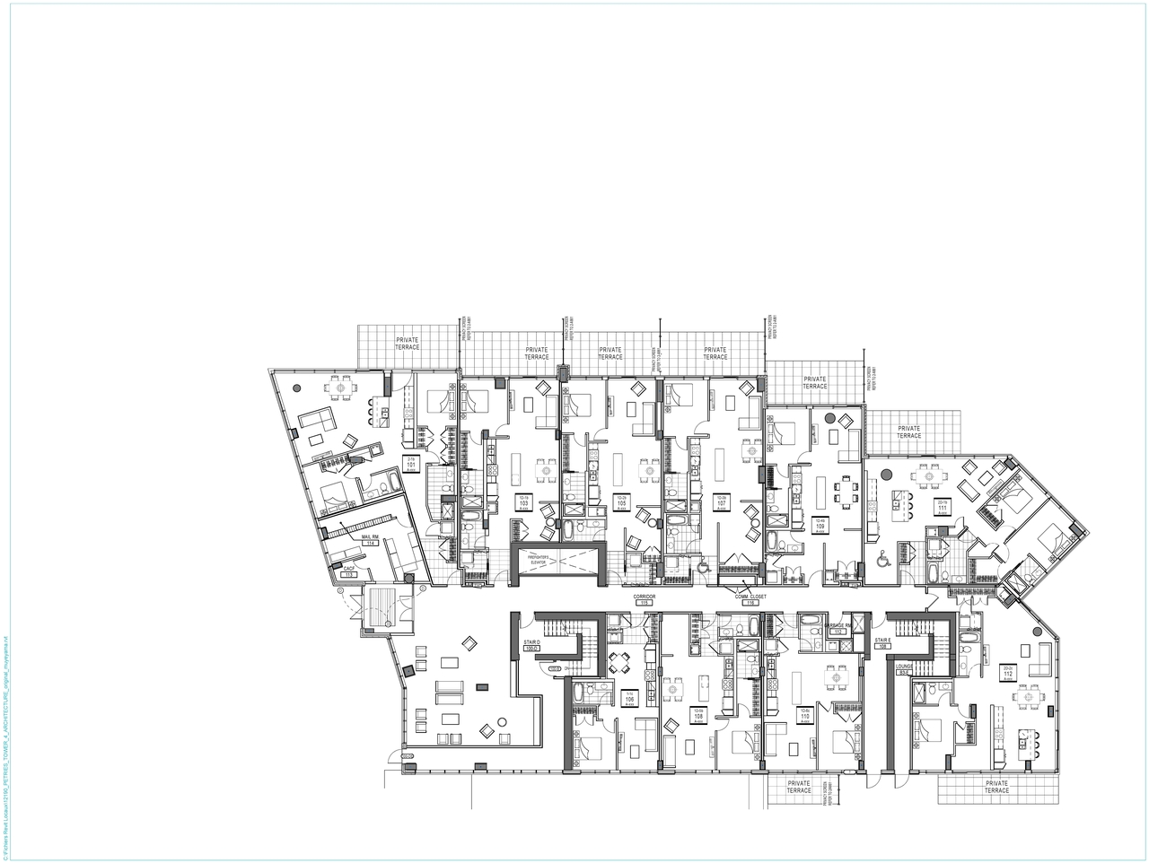 Floor plan for project from page 1 of the file '2021-06-17 - Floor Plan GROUND FLOOR - TOWER 4 - D07-12-21-0085'