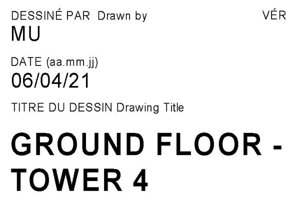 Floor plan for project from page 1 of the file '2021-06-17 - Floor Plan GROUND FLOOR - TOWER 4 - D07-12-21-0085'