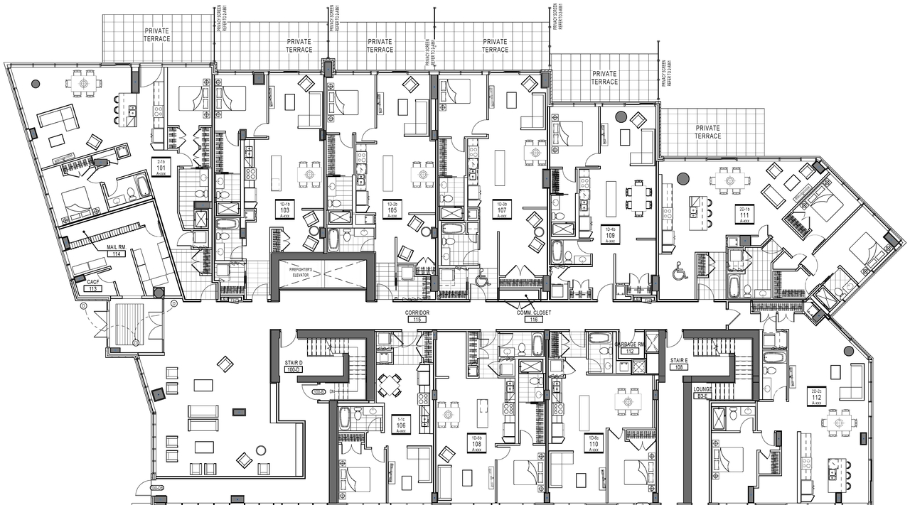 Floor plan for project from page 1 of the file '2021-06-17 - Floor Plan GROUND FLOOR - TOWER 4 - D07-12-21-0085'