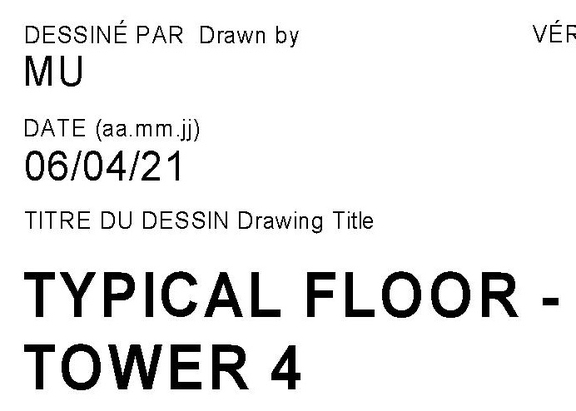 Floor plan for project from page 1 of the file '2021-06-17 - Floor Plan - TYPICAL FLOOR - TOWER 4 - D07-12-21-0085'