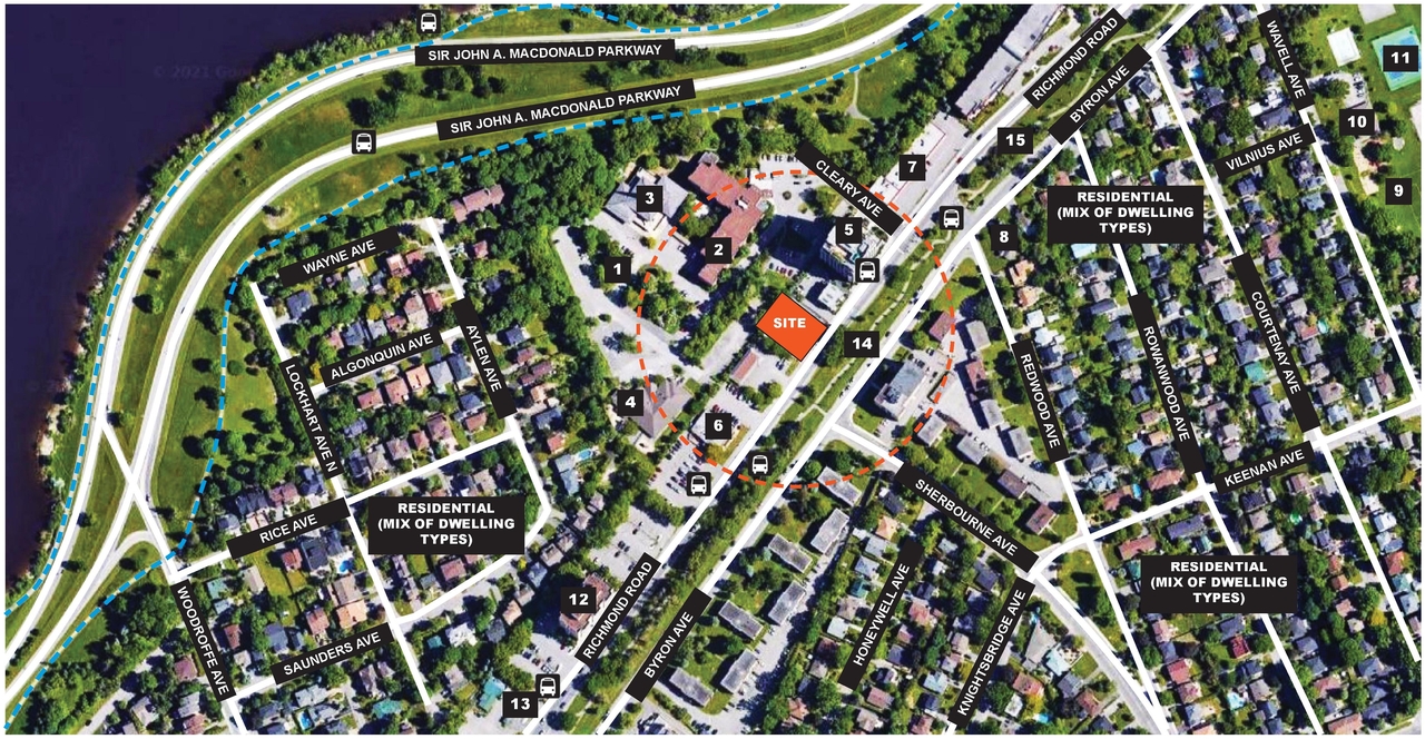 Construction site plan for project from page 6 of the file '2021-06-21 - Design Brief - D07-12-21-0088'