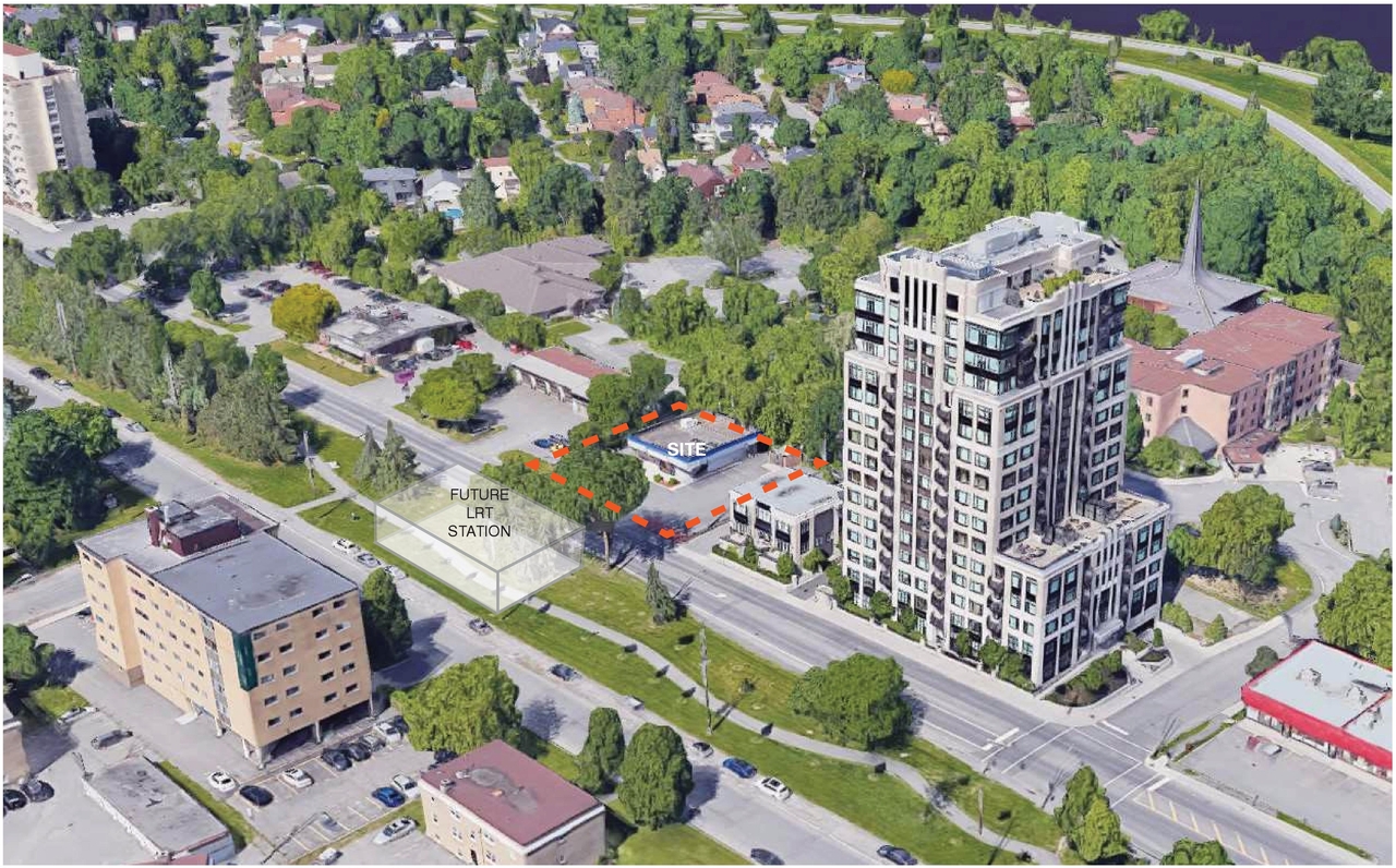 Rendering of building from page 11 of the file '2021-06-21 - Design Brief - D07-12-21-0088'