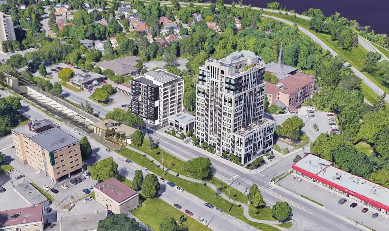 Rendering of building from page 14 of the file '2021-06-21 - Design Brief - D07-12-21-0088'