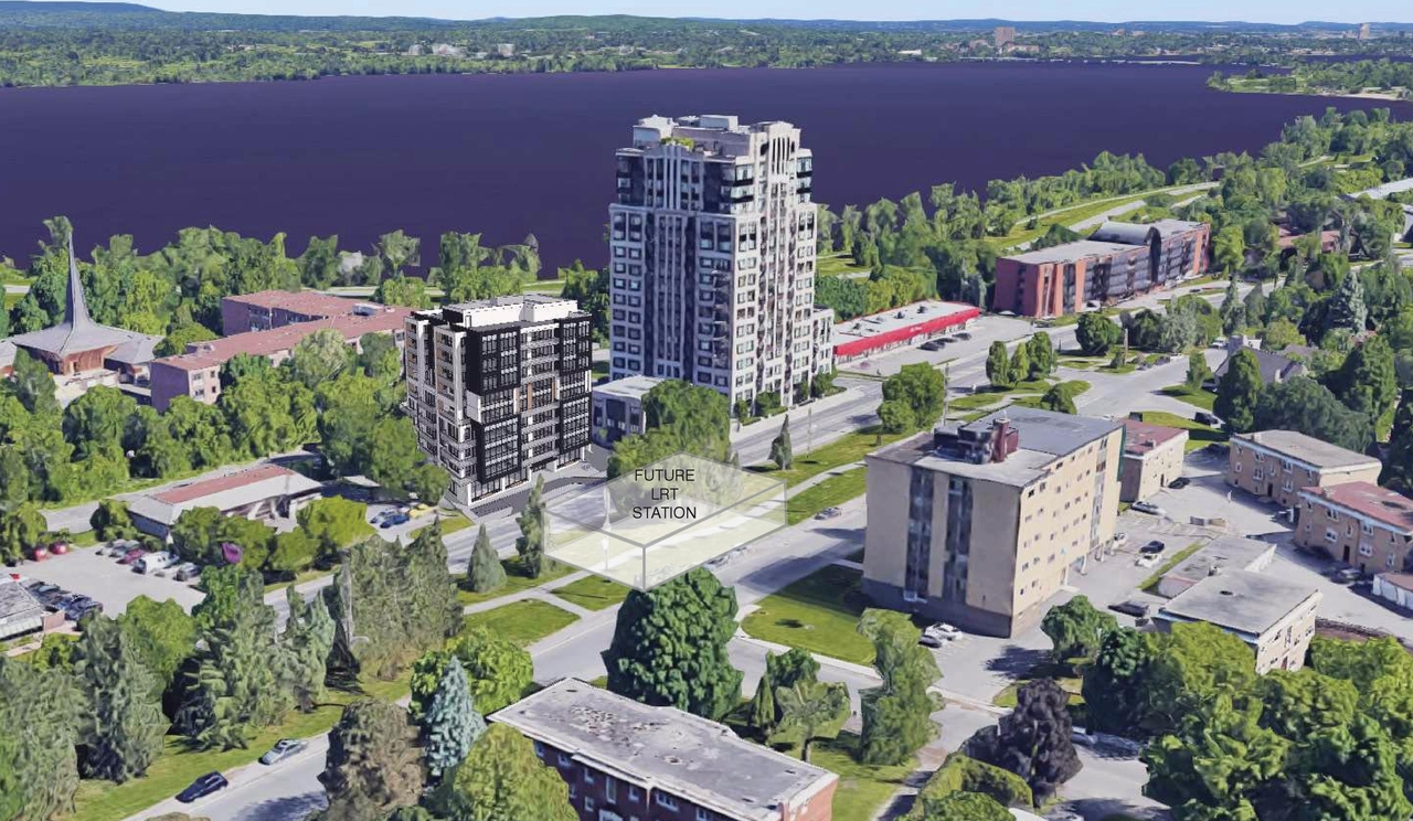 Rendering of building from page 16 of the file '2021-06-21 - Design Brief - D07-12-21-0088'