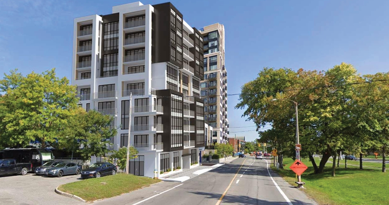 Rendering of building from page 18 of the file '2021-06-21 - Design Brief - D07-12-21-0088'