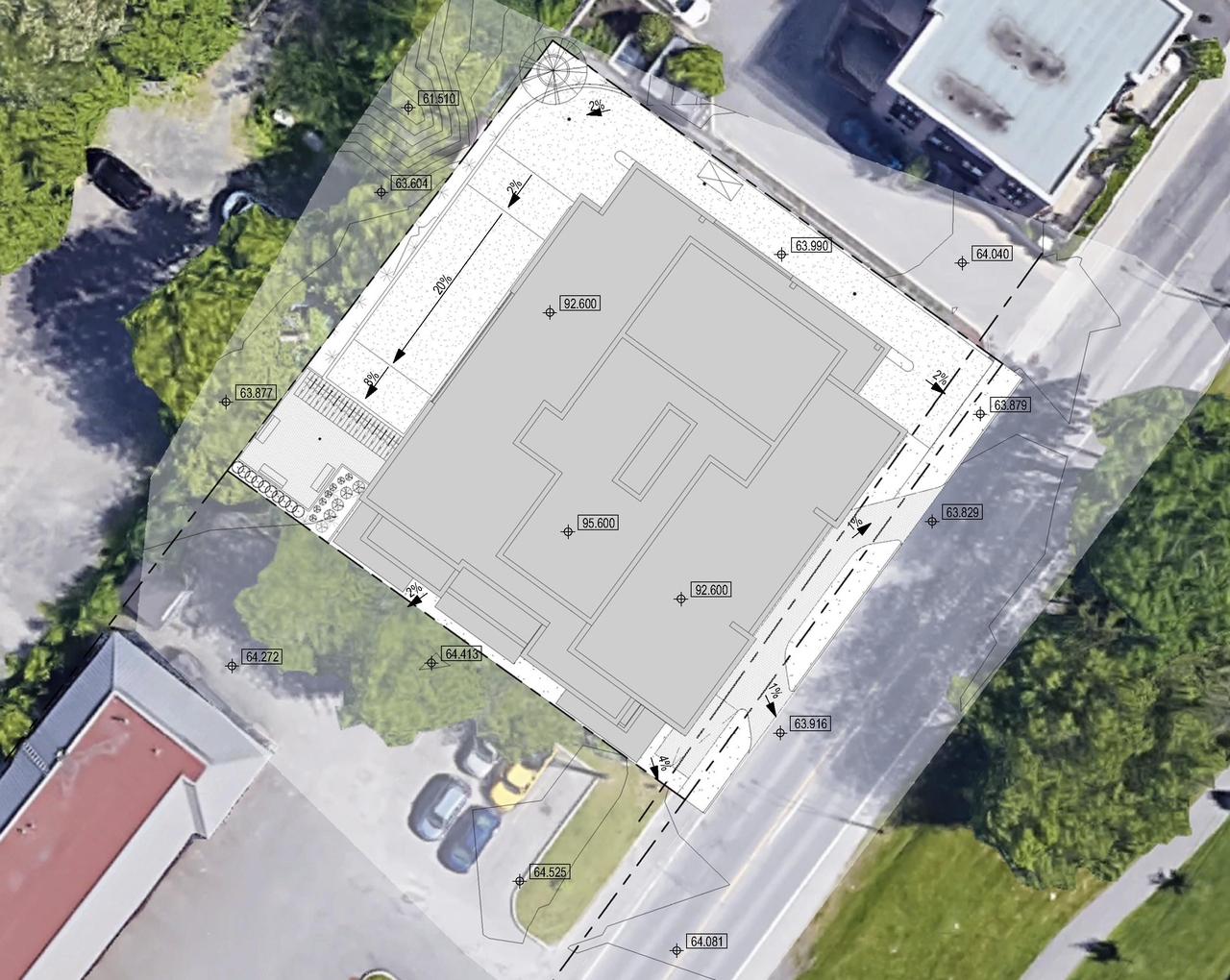 Construction site plan for project from page 23 of the file '2021-06-21 - Design Brief - D07-12-21-0088'