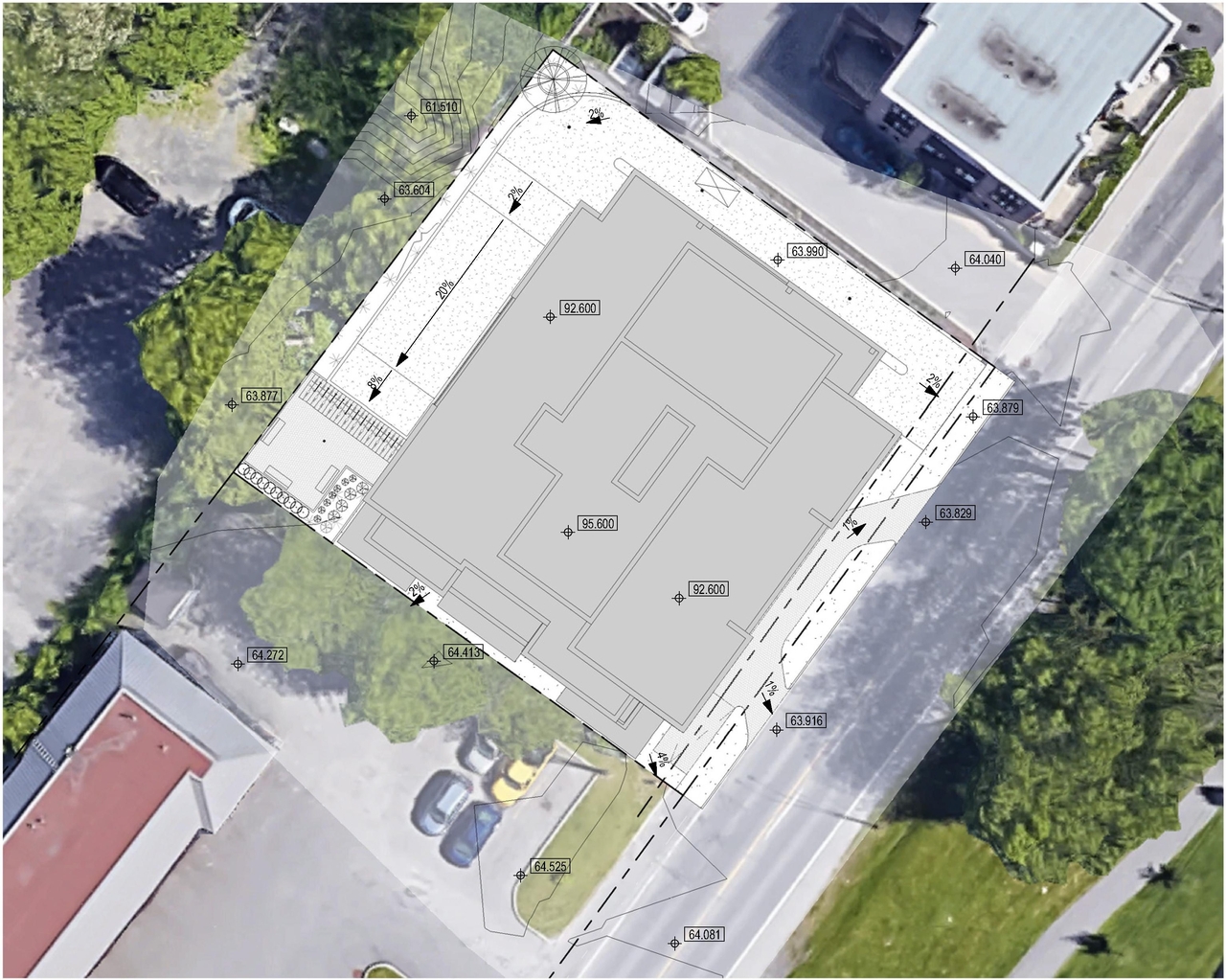 Construction site plan for project from page 23 of the file '2021-06-21 - Design Brief - D07-12-21-0088'