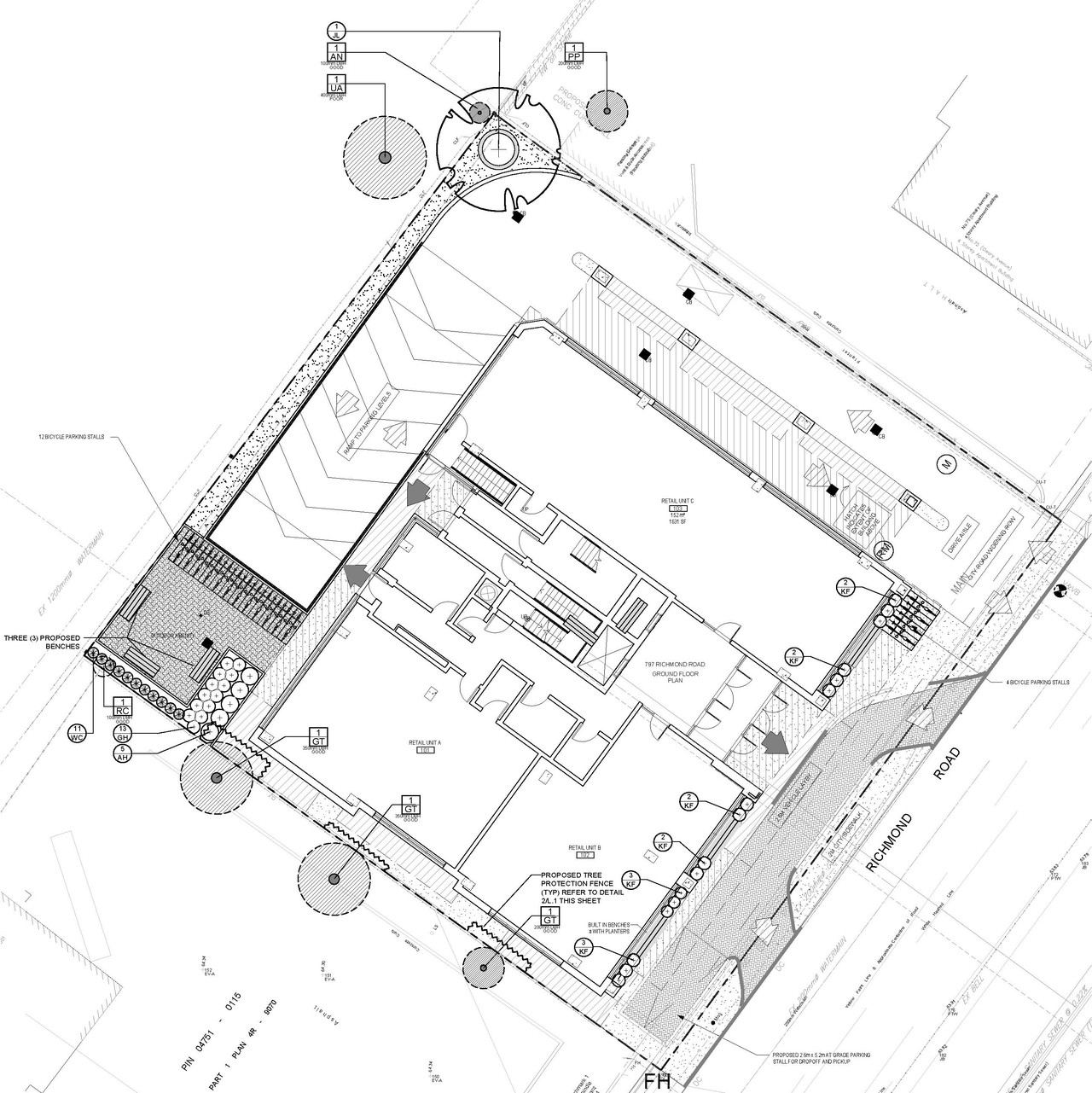 Construction site plan for project from page 46 of the file '2021-06-21 - Design Brief - D07-12-21-0088'