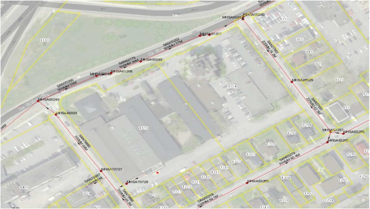 Construction site plan for project from page 26 of the file '2021-10-22 - MEMO Site Servicing Design Brief - D07-12-21-0092'