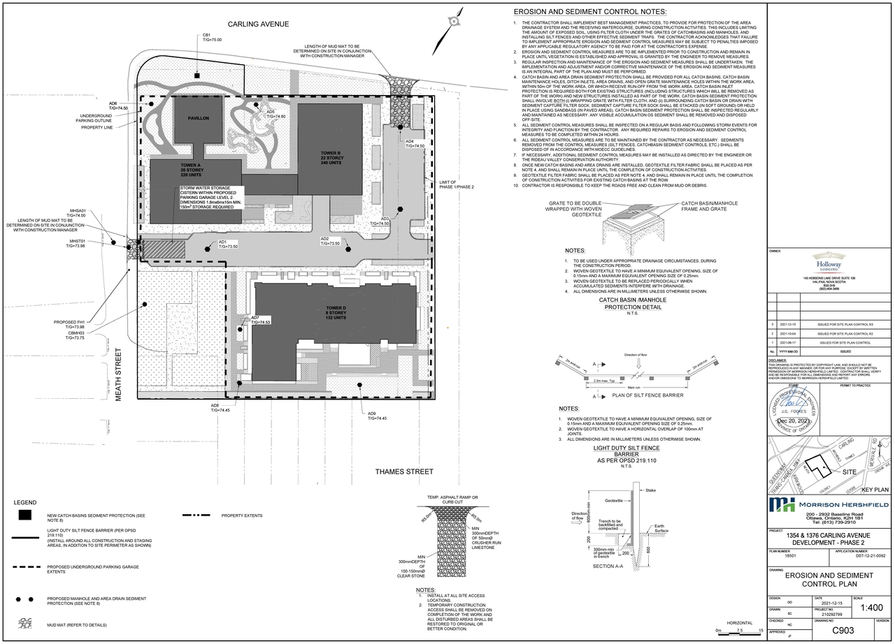 Floor plan for project from page 22 of the file '2021-12-20 - REVISION 3 Site Servicing Design Brief - D07-12-21-0092'