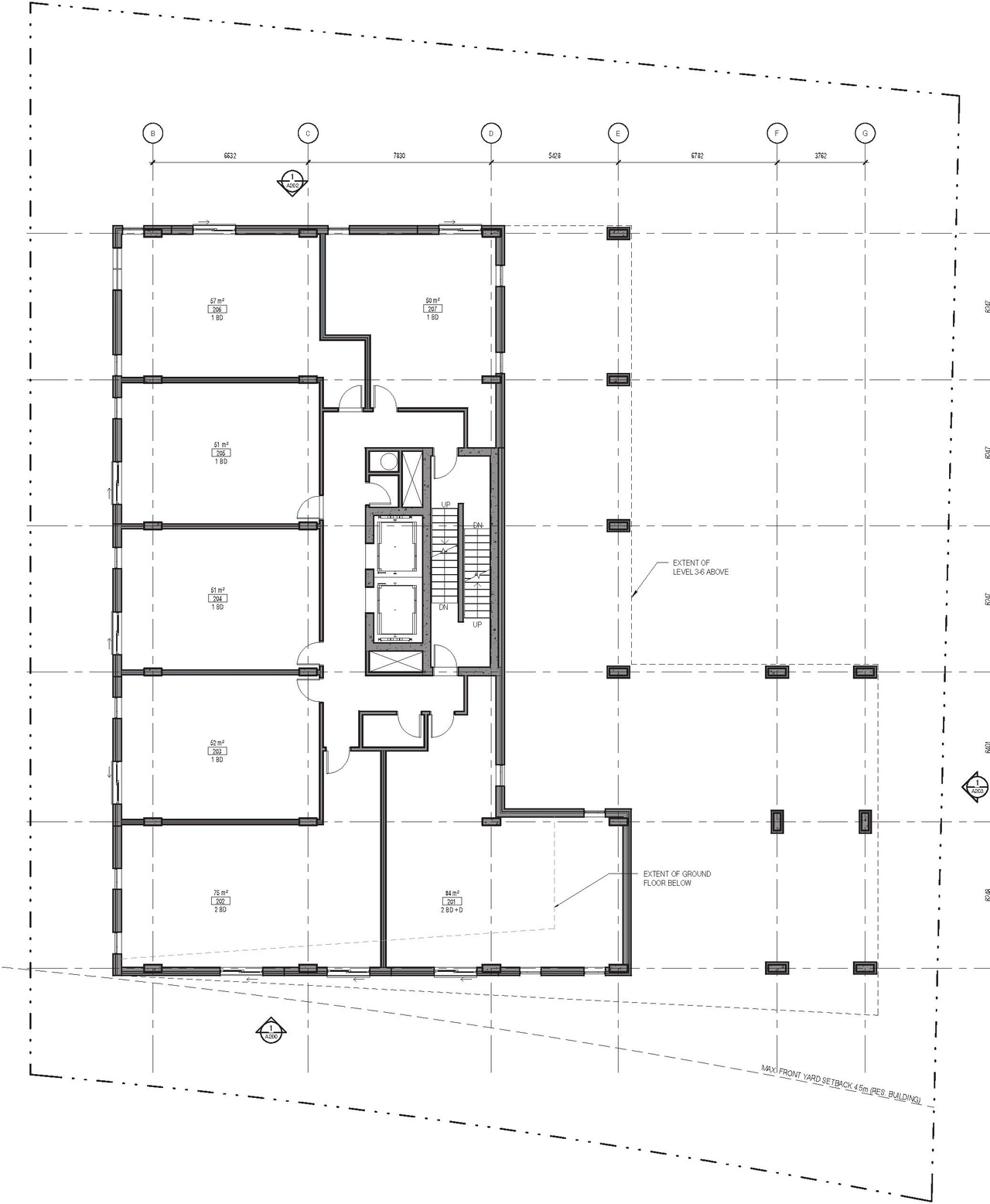 Floor plan for project from page 14 of the file '2021-06-29 - Urban Design Package - D07-12-21-0094'