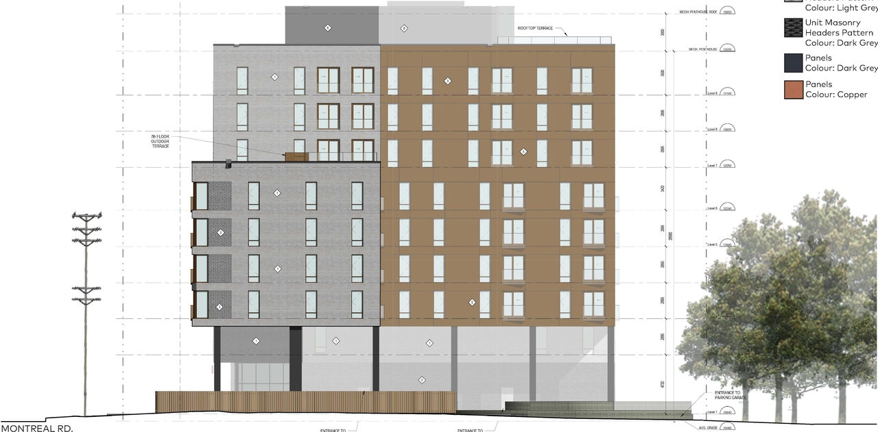Rendering of building from page 20 of the file '2021-06-29 - Urban Design Package - D07-12-21-0094'