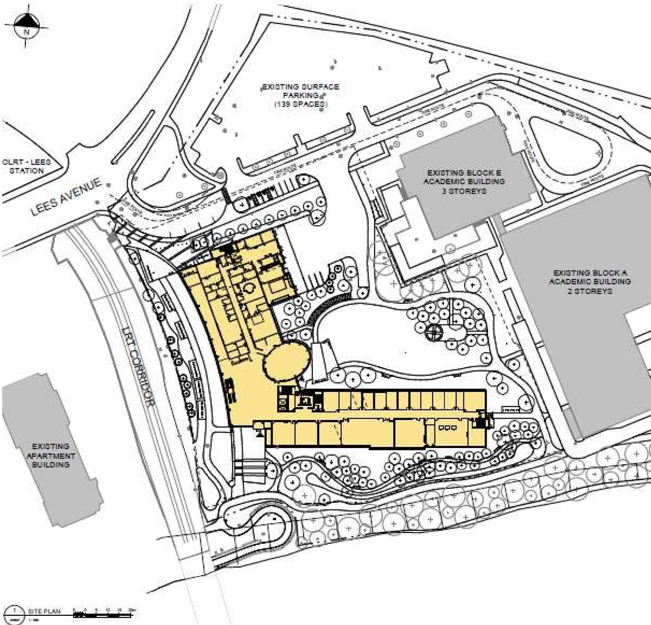 Construction site plan for project from page 8 of the file '2021-06-29 - Design Brief - D07-12-21-0095'