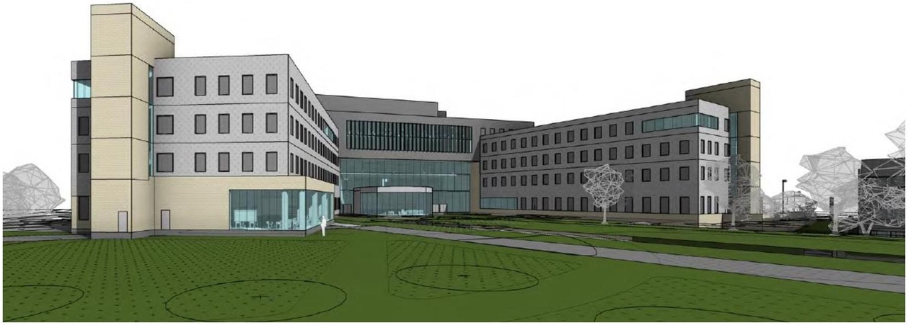 Rendering of building from page 13 of the file '2021-06-29 - Design Brief - D07-12-21-0095'