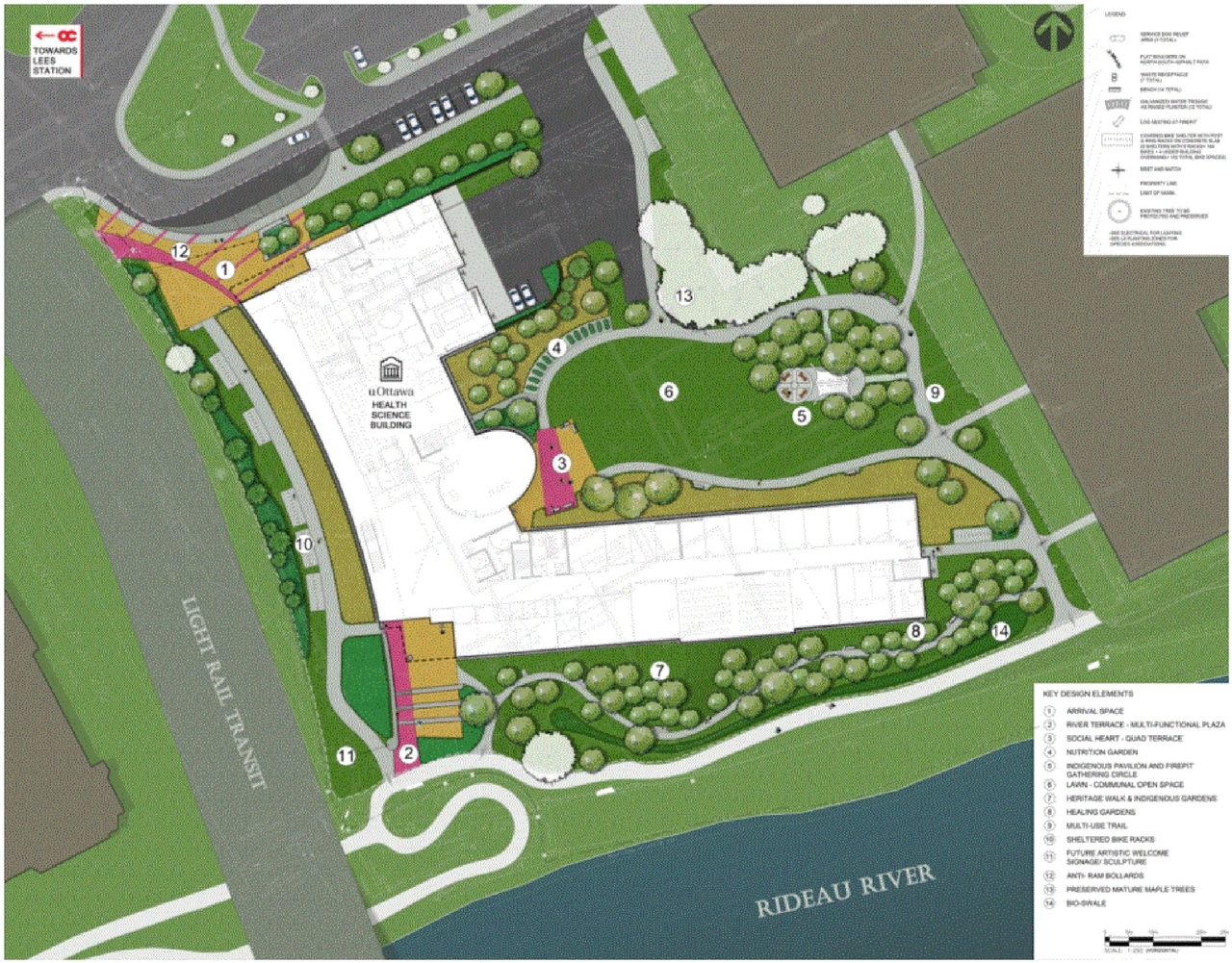 Construction site plan for project from page 23 of the file '2021-06-29 - Design Brief - D07-12-21-0095'