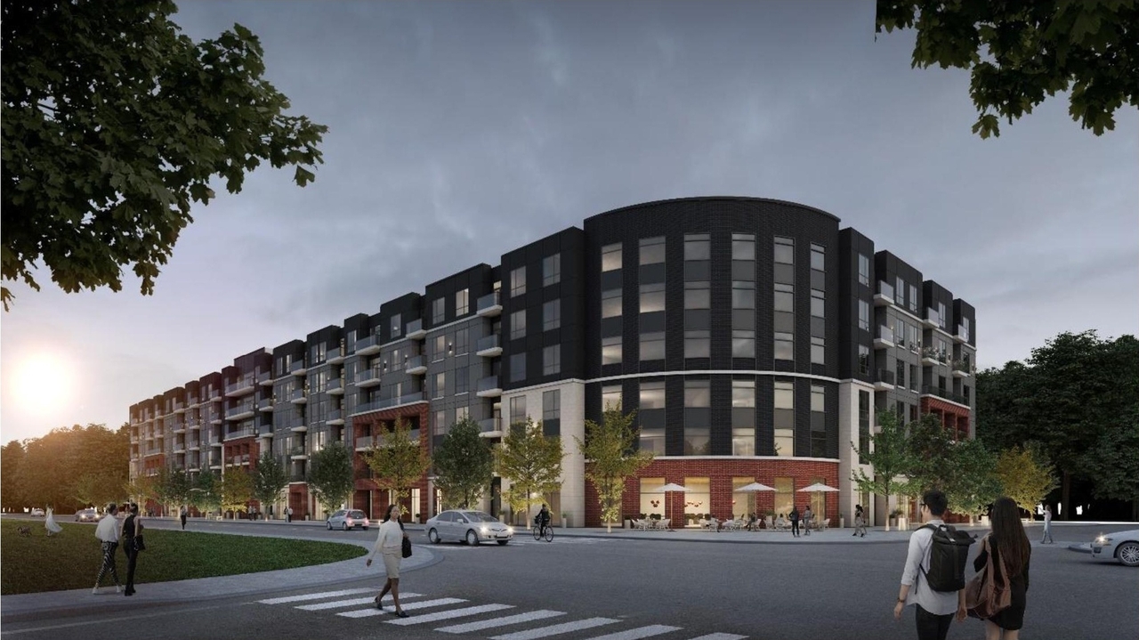 Rendering of building from page 1 of the file '2022-05-24 - Design Brief - D07-12-21-0098'