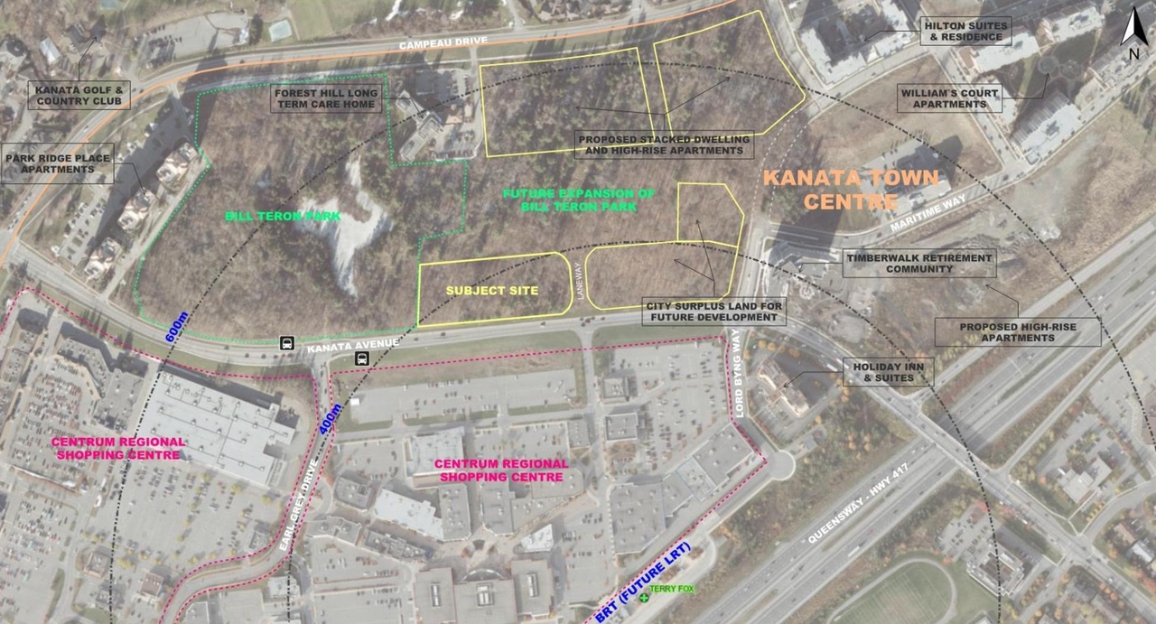 Construction site plan for project from page 2 of the file '2022-05-24 - Design Brief - D07-12-21-0098'