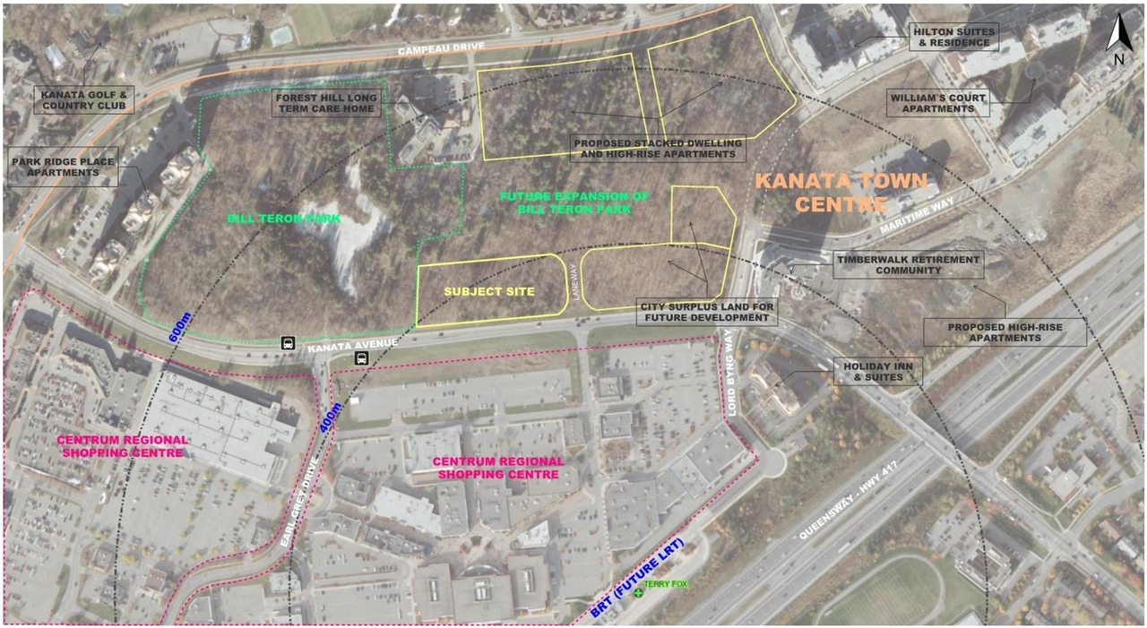 Construction site plan for project from page 2 of the file '2022-05-24 - Design Brief - D07-12-21-0098'