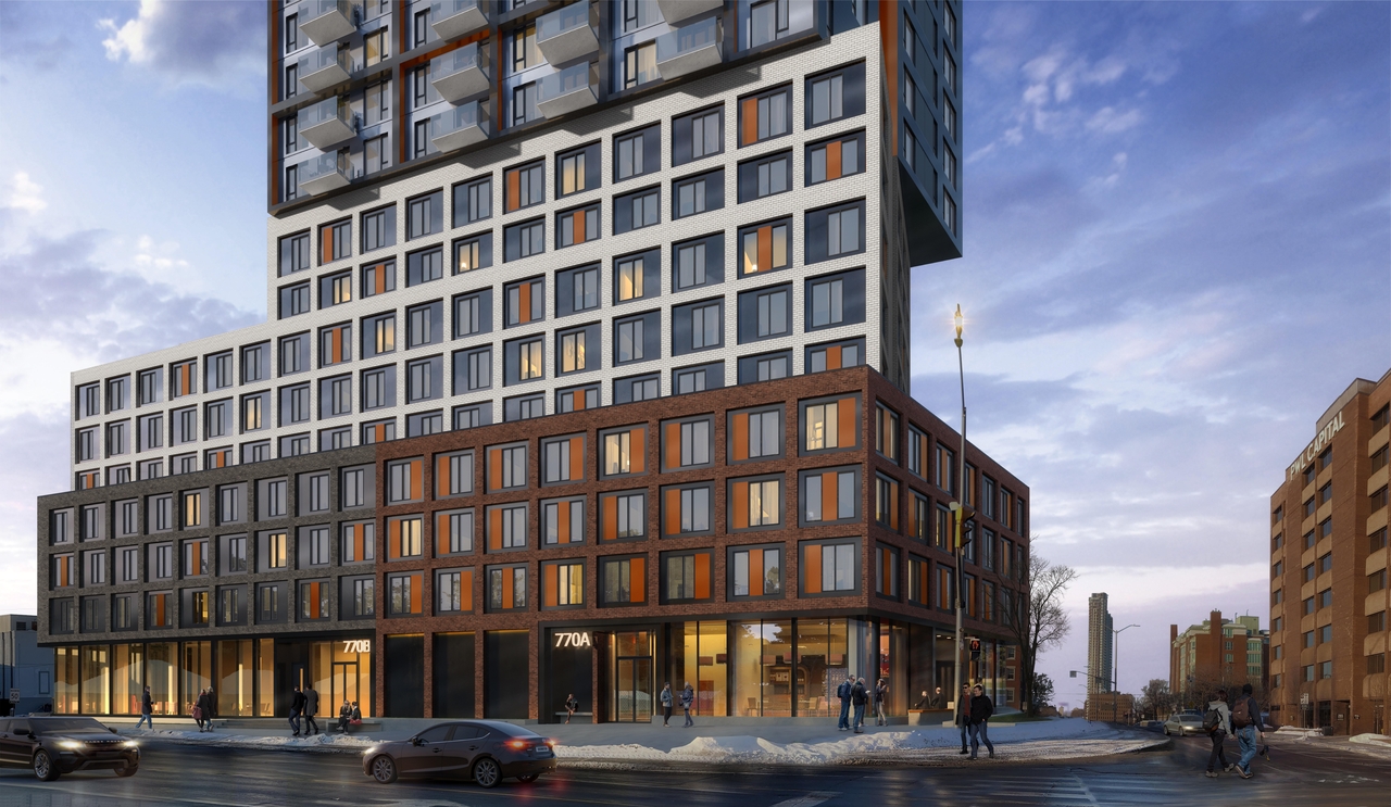 Rendering of building from page 1 of the file '2021-07-19 - Front View 2 - D07-12-21-0108'