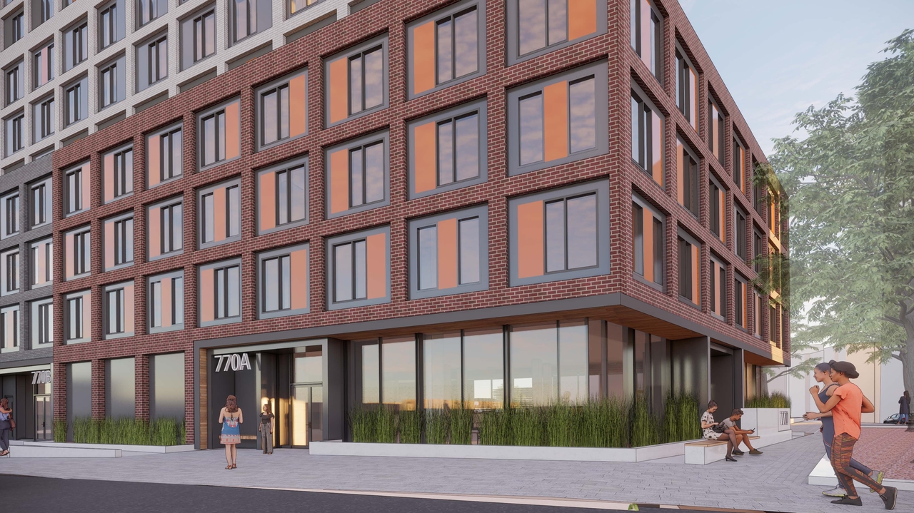 Rendering of building from page 1 of the file '2021-07-19 - Rendering CORNER - D07-12-21-0108'