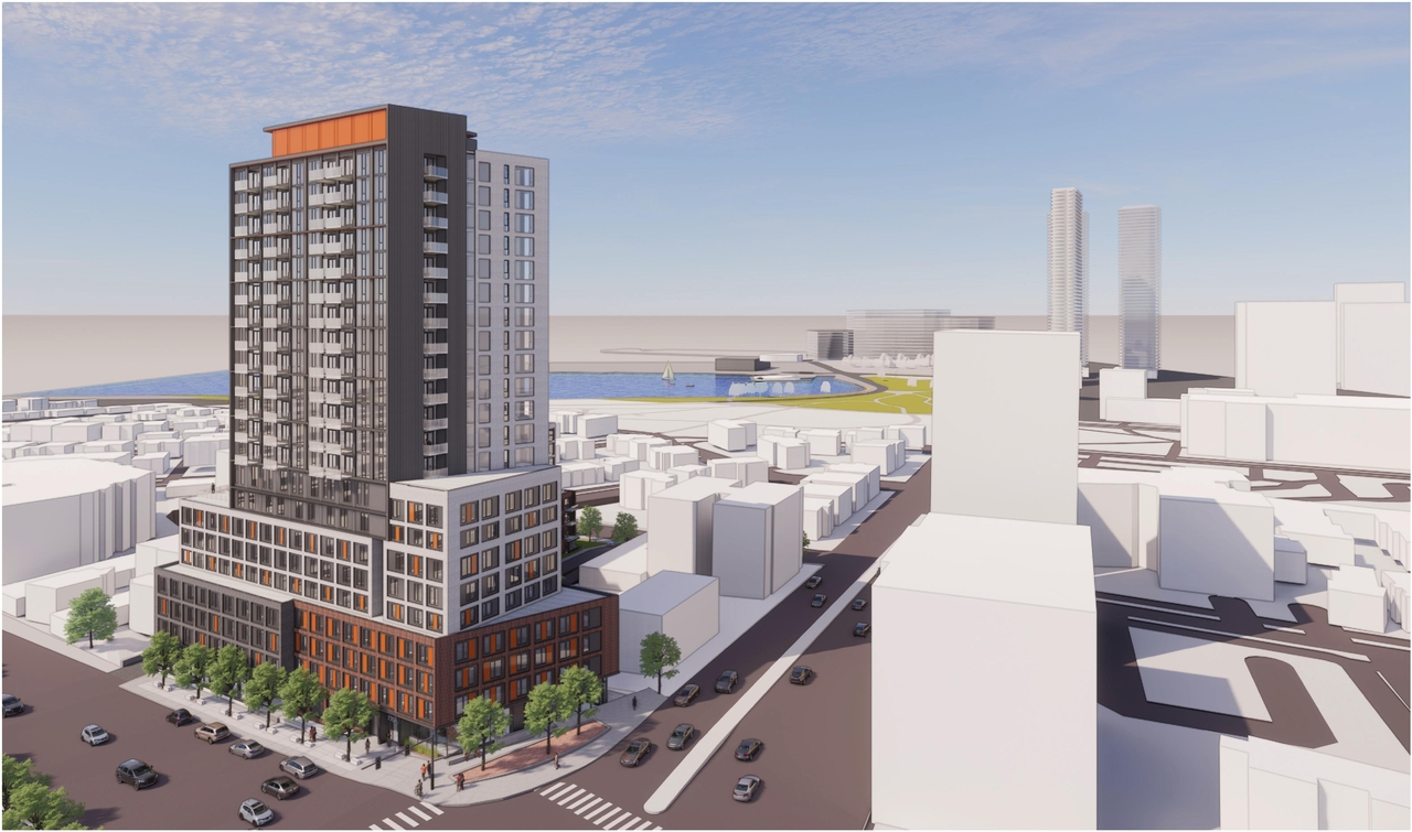 Rendering of building from page 3 of the file '2022-12-30 - Perspectives - D07-12-21-0108'