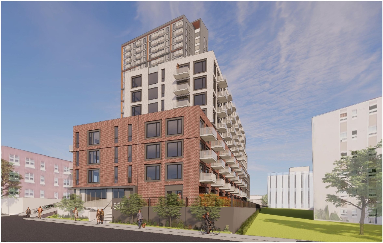 Rendering of building from page 10 of the file '2022-12-30 - Perspectives - D07-12-21-0108'