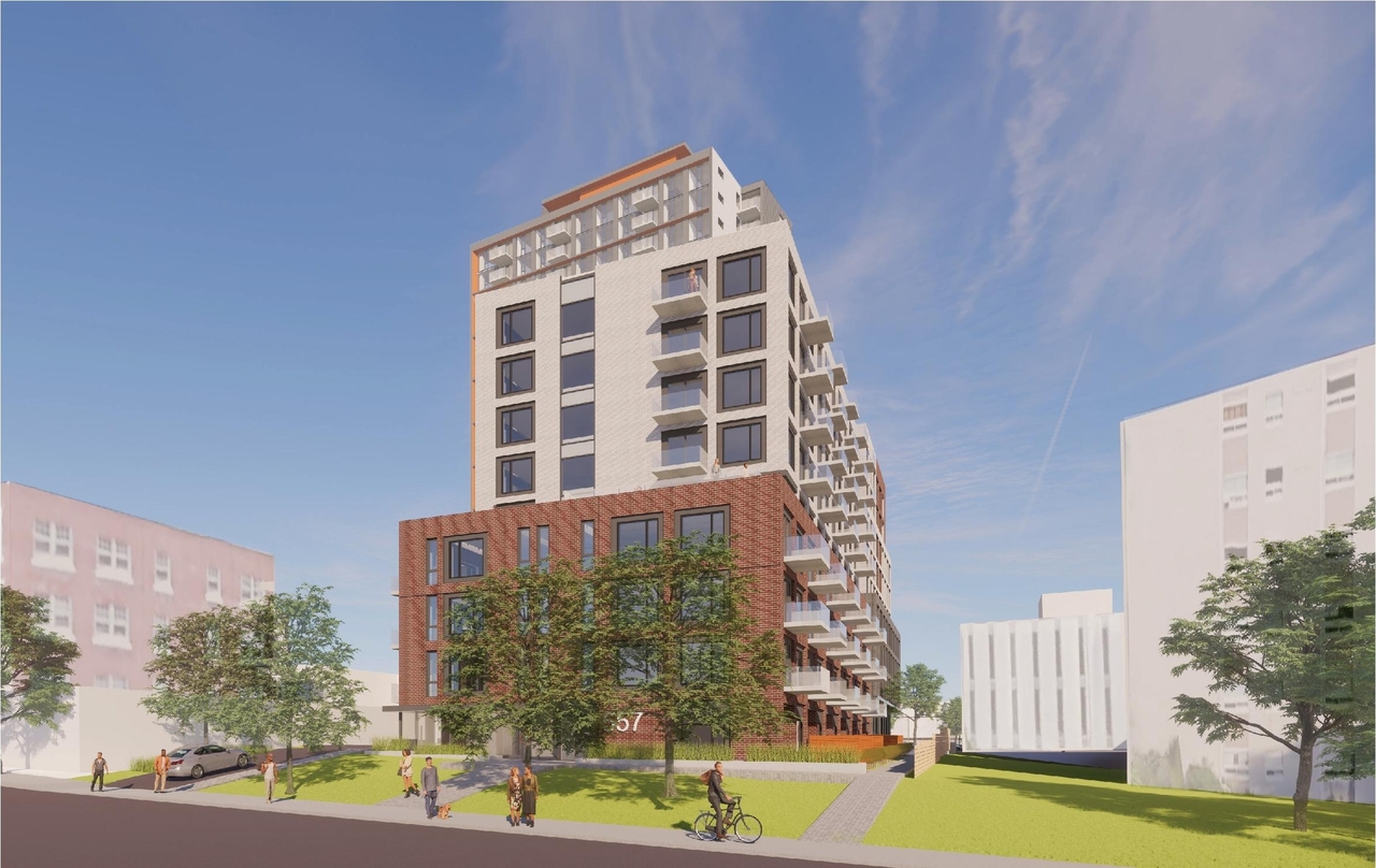 Rendering of building from page 10 of the file '2022-12-30 - Perspectives - D07-12-21-0108'